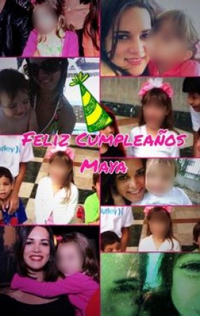 Imagen publicada en internet por Mónica Spear, para celebrar el cumpleaños de su hija.