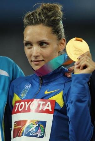 La ucraniana Olha Saladuha es un referente en triple salto, disciplina en la que, en estos juegos, ha ganado la medalla de oro la colombiana Ibargüen.