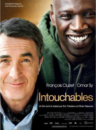 Intouchables. Fue la gran sensación del año pasado. Es una película francesa que trata sobre la amistad y lealtad entre un millonario cuadripléjico y el joven de clase baja que es contratado para cuidarlo.