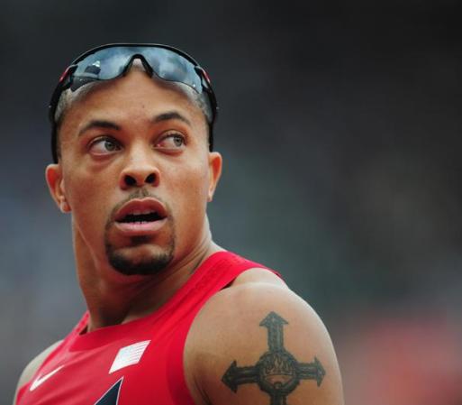 Wallace Spearmon, de Estados Unidos, no pudo ganarle en velocidad a Usain Bolt. Pero su cuerpo y sus ojos claros también han sido protagonistas.