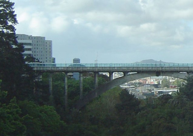 EL PUENTE GRAFTON, NUEVA ZELANDA: Las autoridades retiraron las barerras contra el suicidio en 1996, pero las tuvieron que colocar de nuevo en el 2003.