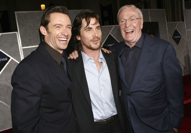 El actor tuvo éxito también en "The Prestige" (2006), que trata sobre la rivalidad de dos magos (Bale y Hugh Jackman). En la cinta, vuelve a trabajar con el actor Michael Caine (derecha).