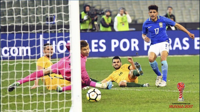 Los suplentes de Brasil no tuvieron piedad ante Australia Los suplentes de Brasil no tuvieron piedad ante Australia