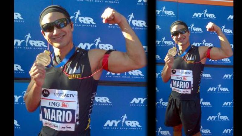 Mario López es conocido por su musculoso cuerpo el cual muestra cada vez que tiene oportunidad. Aquí participando en un maratón, noviembre 2011.