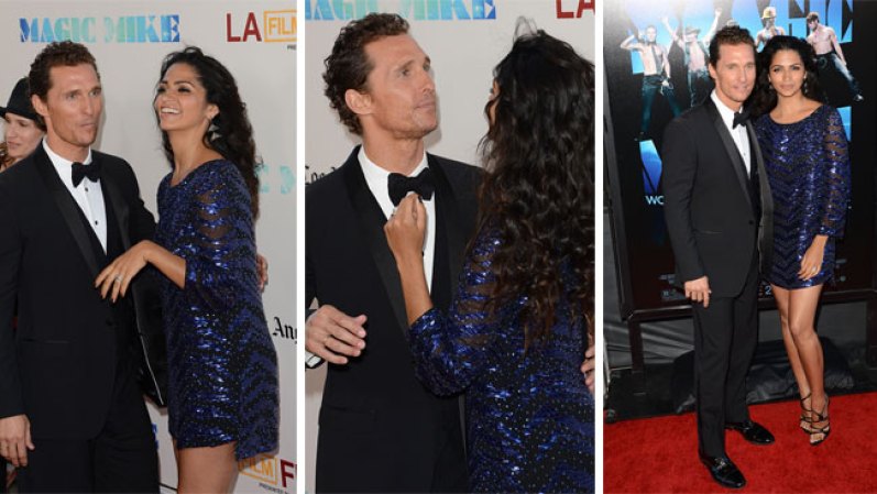 Tres imágenes de la bella pareja.