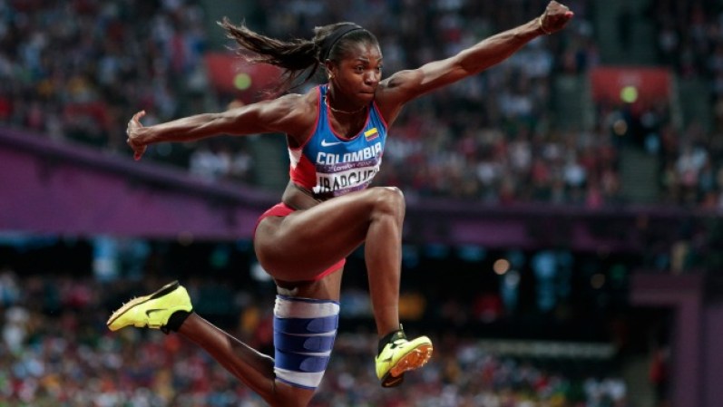 Caterine Ibargüén ganó una medalla de plata para Colombia en Salto triple. Esta bellísima atleta hizo un gran trabajo, marcado un registro de 14.80 metros.