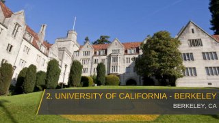22 Top Public National Universities UC Berkeley