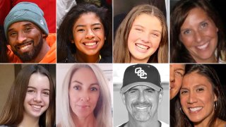 From top-left, clockwise: Kobe Bryant, Gianna Bryant, Payton Chester, Sarah Chester, Christina Mauser, John Altobelli, Keri Altobelli and Alyssa Altobelli died on Sunday, Jan. 26, 2020, after the helicopter they traveled in crashed in Los Angeles.