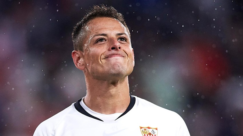 Javier "Chicharito" Hernández en un partido del Sevilla FC.