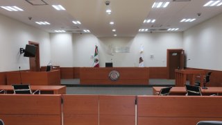 Sala de audiencias de un tribunal mexicano.