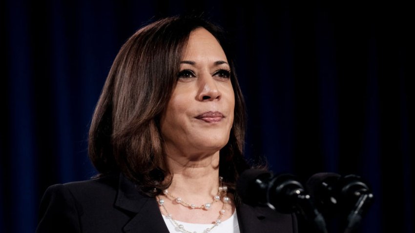 WASHINGTON, DC – AUGUST 27: Democratic Vice Presidential nominee Sen. Kamala Harris (D-CA.), delivers remarks during a campaign event on August 27, 2020 in Washington, DC. Harris discussed President Donald Trump’s failure to handle the COVID-19 pandemic and protect working families from the economic fallout prior to the last night of the Republican National Convention. (Photo by Michael A. McCoy/Getty Images)