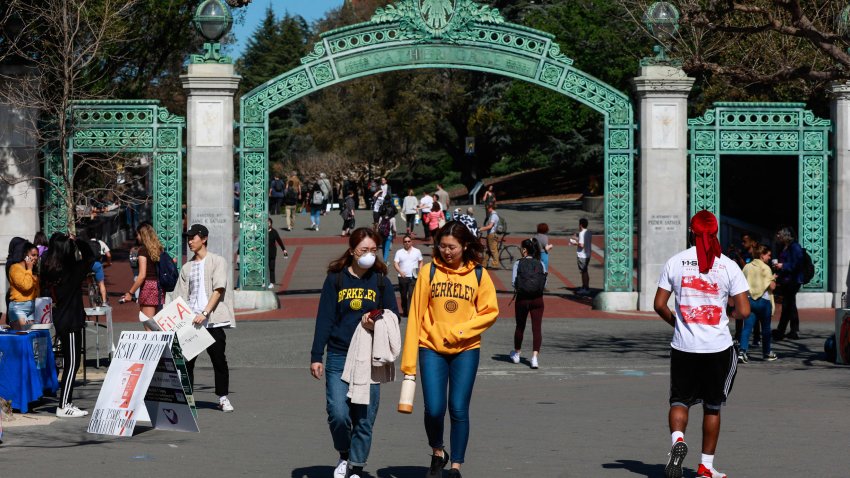 Students on the UC Berkeley campus on March 4, 2020 in Berkeley, California.