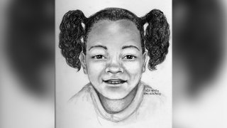 A rendering by a forensic sketch artist showing what Arianna Fitts may look like now at 7 years old.