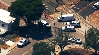 Authorities at the scene of a shooting in San Jose.