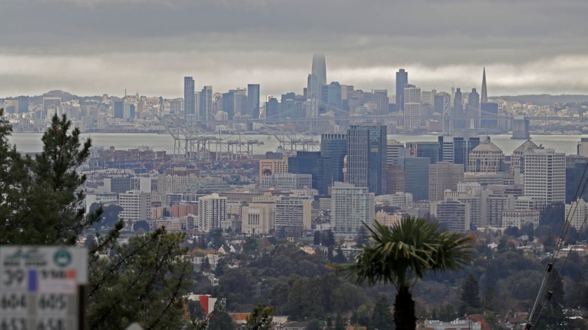 A view of clouds over San Francisco.