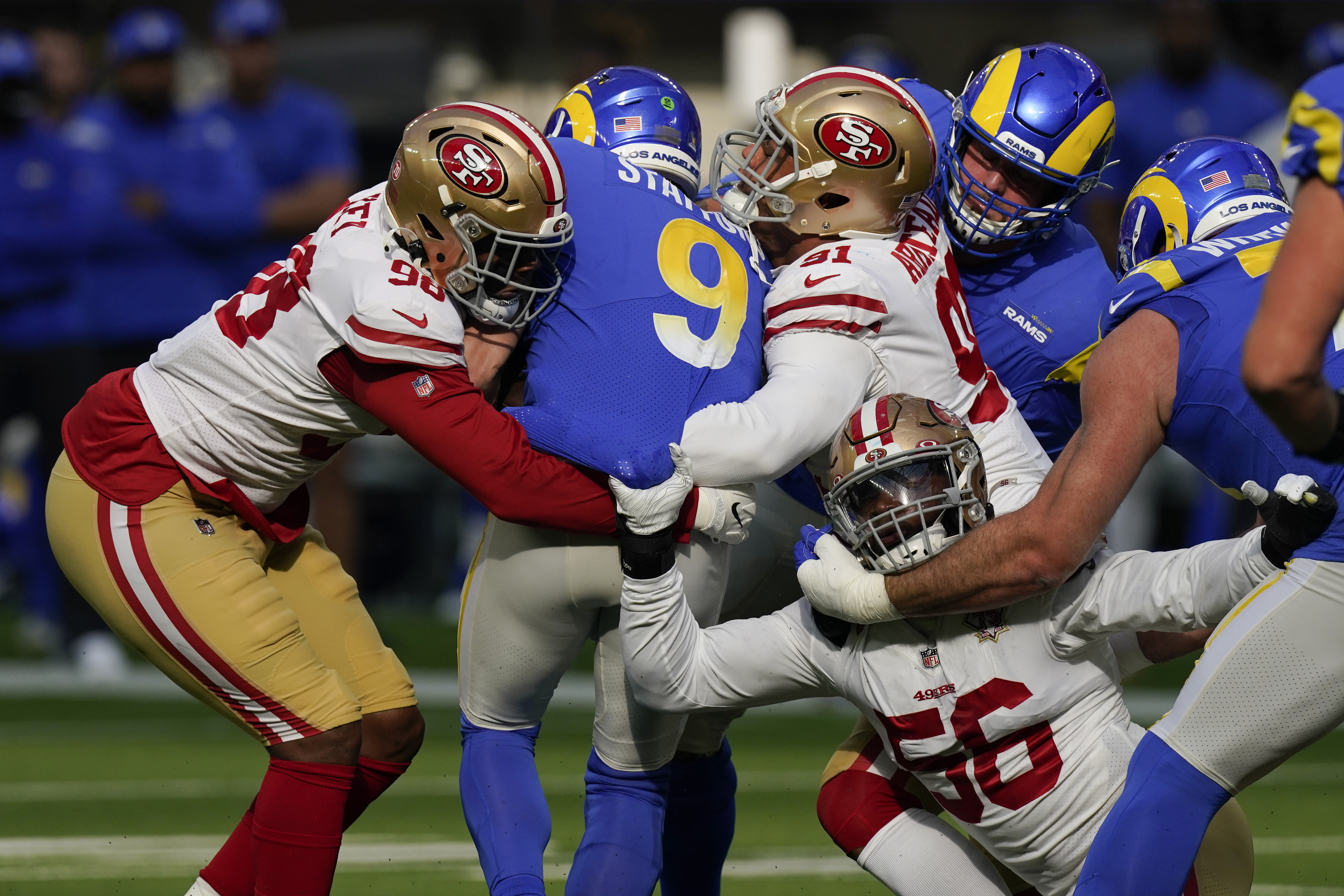 San Francisco 49ers 17-20 Los Angeles Rams: Matthew Stafford and