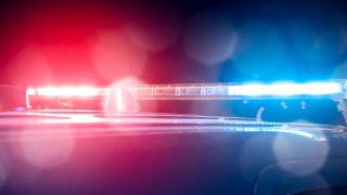 Police red and blue lights