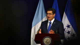 El expresidente de Honduras Juan Orlando Hernández, en una fotografía de archivo. EFE/Oscar Rivera