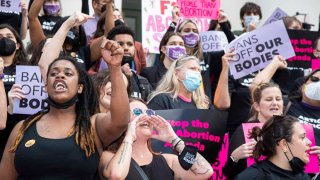 Manifestantes a favor del aborto