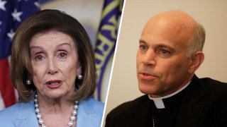 Nancy Pelosi and San Francisco archbishop Salvatore Cordileone