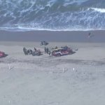 San Diego Fire-Rescue crews respond to a situation in the water near the U.S.-Mexico border.