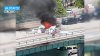 En video: avioneta se estrella y se incendia en un puente de Miami