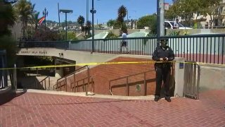 San Francisco police at the Castro Muni station following a deadly shooting.