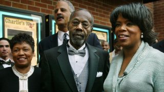 Oprah Winfrey Attends Premiere with Father