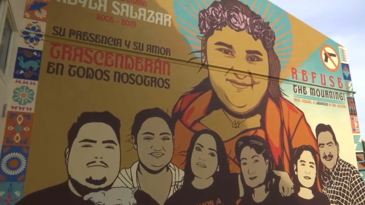 Develan mural en San José en honor a pequeña muerta en el tiroteo del