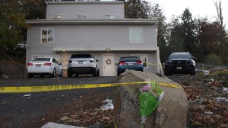 Los cuerpos de los cuatro estudiantes fueron hallados en esta casa en Moscow, Idaho, el domingo.