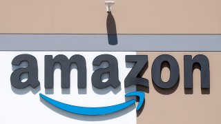 Amazon sign illustrates the company in legal trouble.