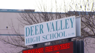 Deer Valley High School sign.