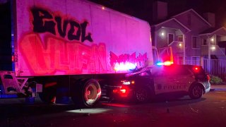 A stolen box truck that had pulled over in the area of Esplanade and Schooner drives in Richmond.