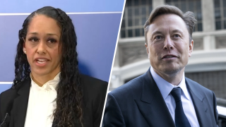 San Francisco District Attorney Brooke Jenkins and Elon Musk.