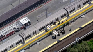 Emergency response at Bay Fair BART station.