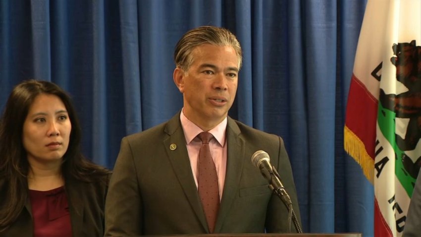 Rob Bonta announces a settlement with a South Bay developer Wednesday. (June 14, 2023)