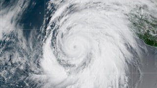 Hurricane Hilary off the western coast of Mexico.