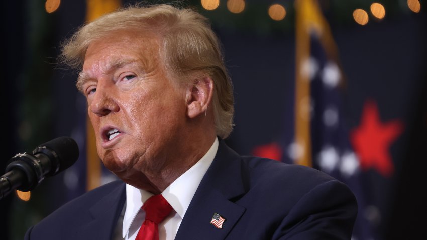 WATERLOO, IOWA – DECEMBER 19: Republican presidential candidate and former U.S. President Donald Trump speaks to guest at a campaign event on December 19, 2023 in Waterloo, Iowa. Iowa Republicans will be the first to select their party’s nomination for the 2024 presidential race, when they go to caucus on January 15, 2024. (Photo by Scott Olson/Getty Images)