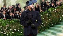 NEW YORK, NEW YORK - MAY 06: Bad Bunny attends The 2024 Met Gala Celebrating "Sleeping Beauties: Reawakening Fashion" at The Metropolitan Museum of Art on May 06, 2024 in New York City. (Photo by Jamie McCarthy/Getty Images)