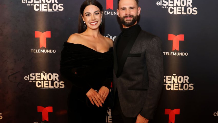 February1, 2024, Mexico City, Mexico: Julia Gama, Rafael Nieves attend the red carpet for “El Senor de los Cielos” TV Series Season 9 at Casa Abierta Monte de Piedad. (Photo by Francisco Morales/ Eyepix Group) (Photo credit should read Francisco Morales/ Eyepix Group/Future Publishing via Getty Images)