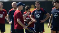 AUSTIN, TX – OCTOBER 9: Head Coach Mauricio Pochettino of the United States during USMNT Training atSt. David’s Performance Center on October 9, 2024 in Austin , Texas. (Photo by John Dorton/ISI Photos/USSF/Getty Images for USSF)