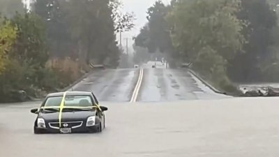 Autos sumergidos, inundaciones y apagones deja río atmosférico en Santa Rosa