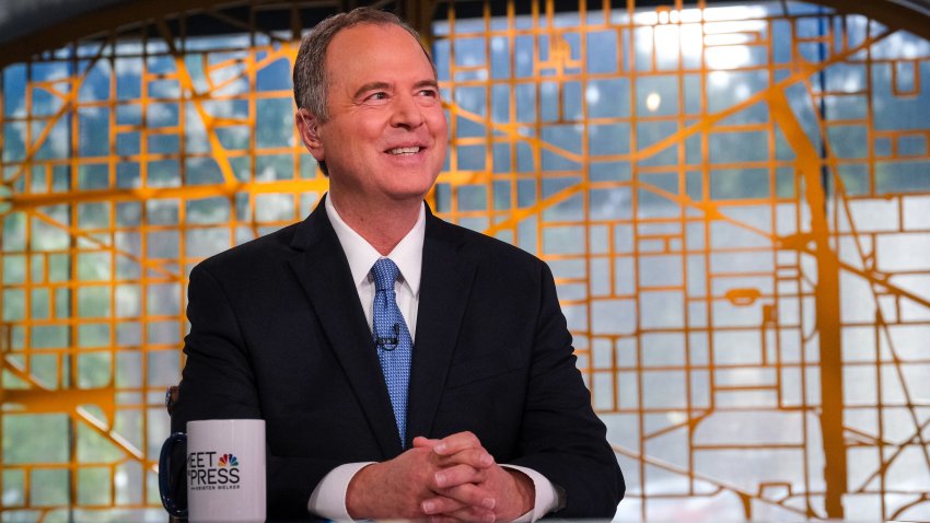 MEET THE PRESS —  Rep. Adam Schiff (D-CA) appears on “Meet the Press” in Washington D.C., Sunday July 7, 2024. — (Photo by: William B. Plowman/NBC via Getty Images)