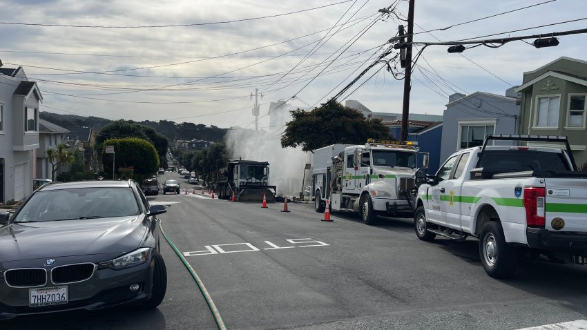 A gas leak has caused evacuations for a San Francisco neighborhood, officials said Saturday morning. (Courtesy:  San Francisco Fire)