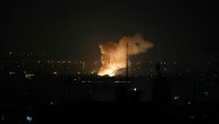 Smoke rises after an explosion in Tehran, Iran