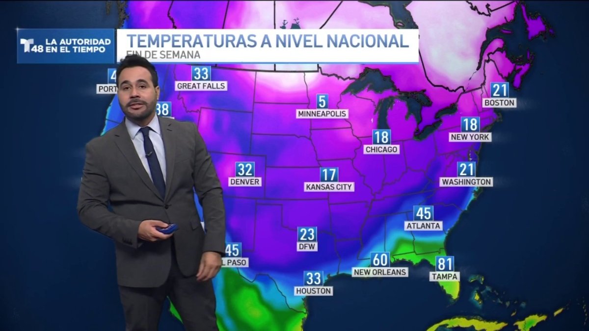California con temperaturas por encima del promedio, mientras gran parte  del país se congela