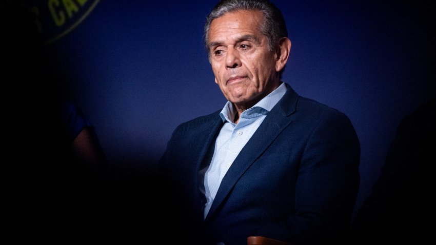 Former Speaker of the California State Assembly Antonio Villaraigosa attends the SEIU-United Service Workers West (SEIU-USWW)’s Gubernatorial Candidate Worker Forum at Meruelo Studios in Los Angeles, California, on January 10, 2026. (Photo by ETIENNE LAURENT / AFP via Getty Images)