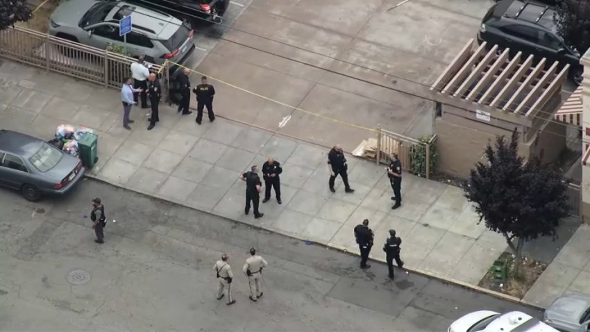 Authorities investigate a police shooting in Oakland.