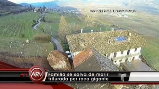 Video: Gigantesca piedra casi tritura casa